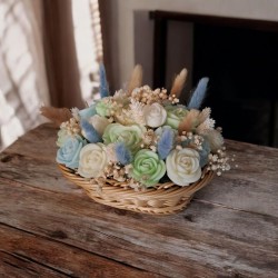 Panier Fleuri de bougies et...