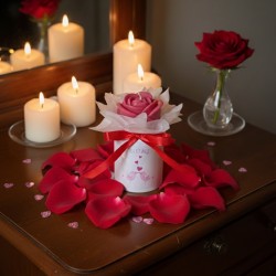 Rose éternelle en pot